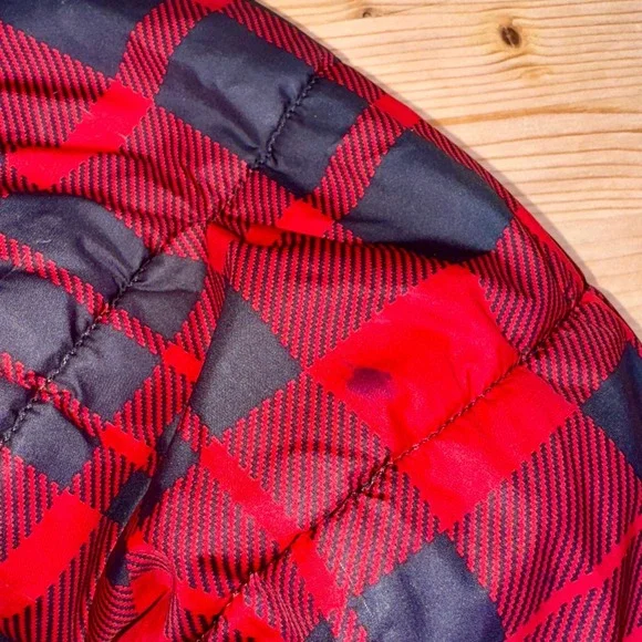 The North‎ Face Boys Reversible Sherpa Fleece Puffer Jacket Size L 14/16 Plaid - Picture 4 of 11